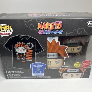 Funko Pop! Tee Naruto Shippuden Pain Vinyl Figure + T-Shirt Box Gamestop GITD