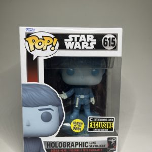 Funko Pop Star Wars #615 Holographic Luke Skywalker EE GITD Exclusive