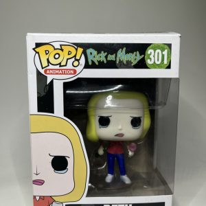 Rick and Morty Funko Pop Animation #301 Beth with Wine Glass Vinyl Figure Damage