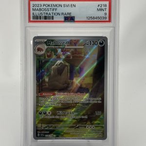 Mabosstiff Illustration Rare PSA 9 Pokémon Scarlet & Violet 218/198