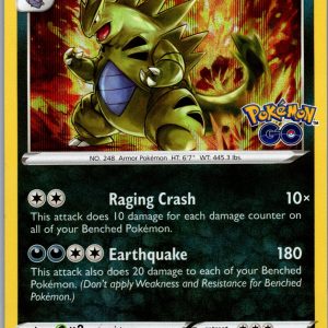 Tyranitar Reverse Holo Holo Rare Pokemon GO 043/078 NM