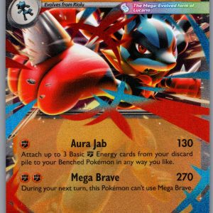 Mega Lucario ex Holo Double Rare Prize Pack Series Cards 077/132 NM