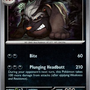 Mabosstiff Reverse Holo Common ME05: Pitch Black 058/084 NM