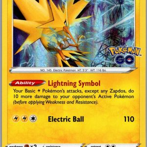 Zapdos Holo Rare Pokemon GO 029/078 NM