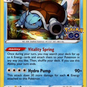 Blastoise Holo Rare Pokemon GO 017/078 NM