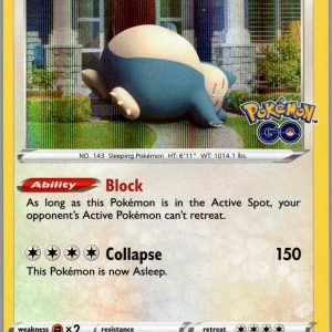 Snorlax Holo Rare Pokemon GO 055/078 NM