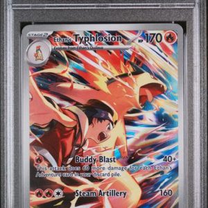 Ethan'S Typhlosion Illustration Rare Pokemon Dri En-Destined Rivals 190 NM PSA 9