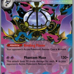 Mega Chandelure ex Holo Double Rare ME05: Pitch Black 038/084 NM
