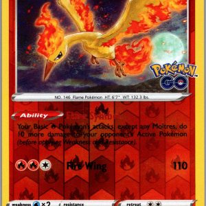 Moltres Reverse Holo Holo Rare Pokemon GO 012/078 NM
