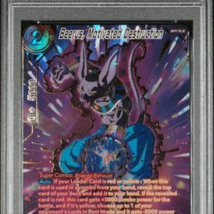 BEERUS, DESTRUCTION 2022 DRAGON BALL SUPER CARD GAME SERIES 17 ULTIMATE PSA 10